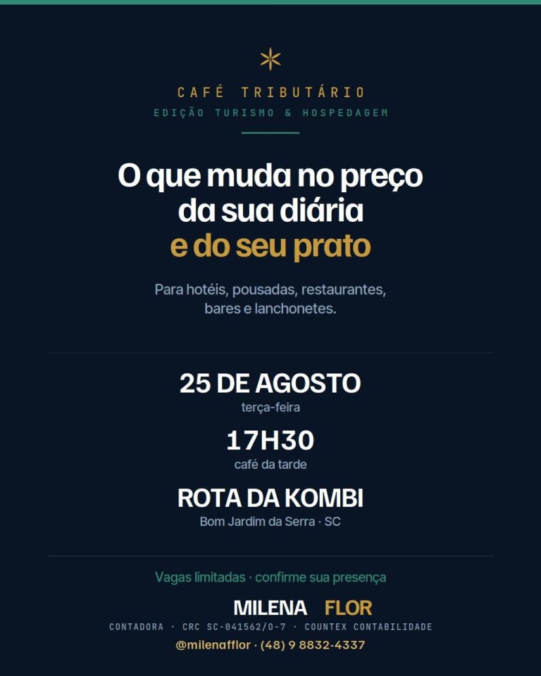 Reforma Tributária no Turismo: evento gratuito orientará empresários de Bom Jardim da Serra.